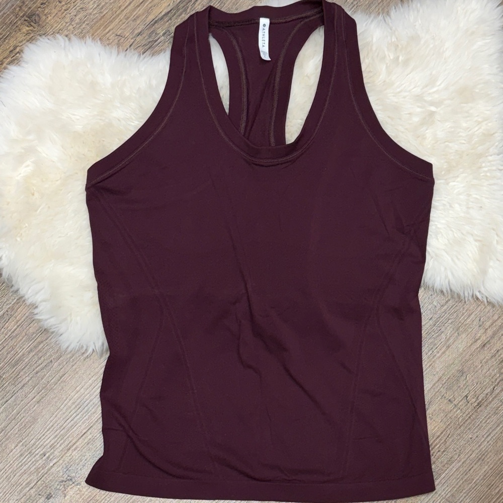 Athleta Maroon Racerback Tank Top